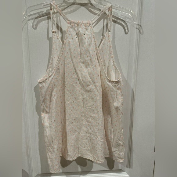 NWT Lou & Gray White Racer Bank Tank Top Cotton Size Small - Picture 2 of 8